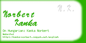 norbert kanka business card